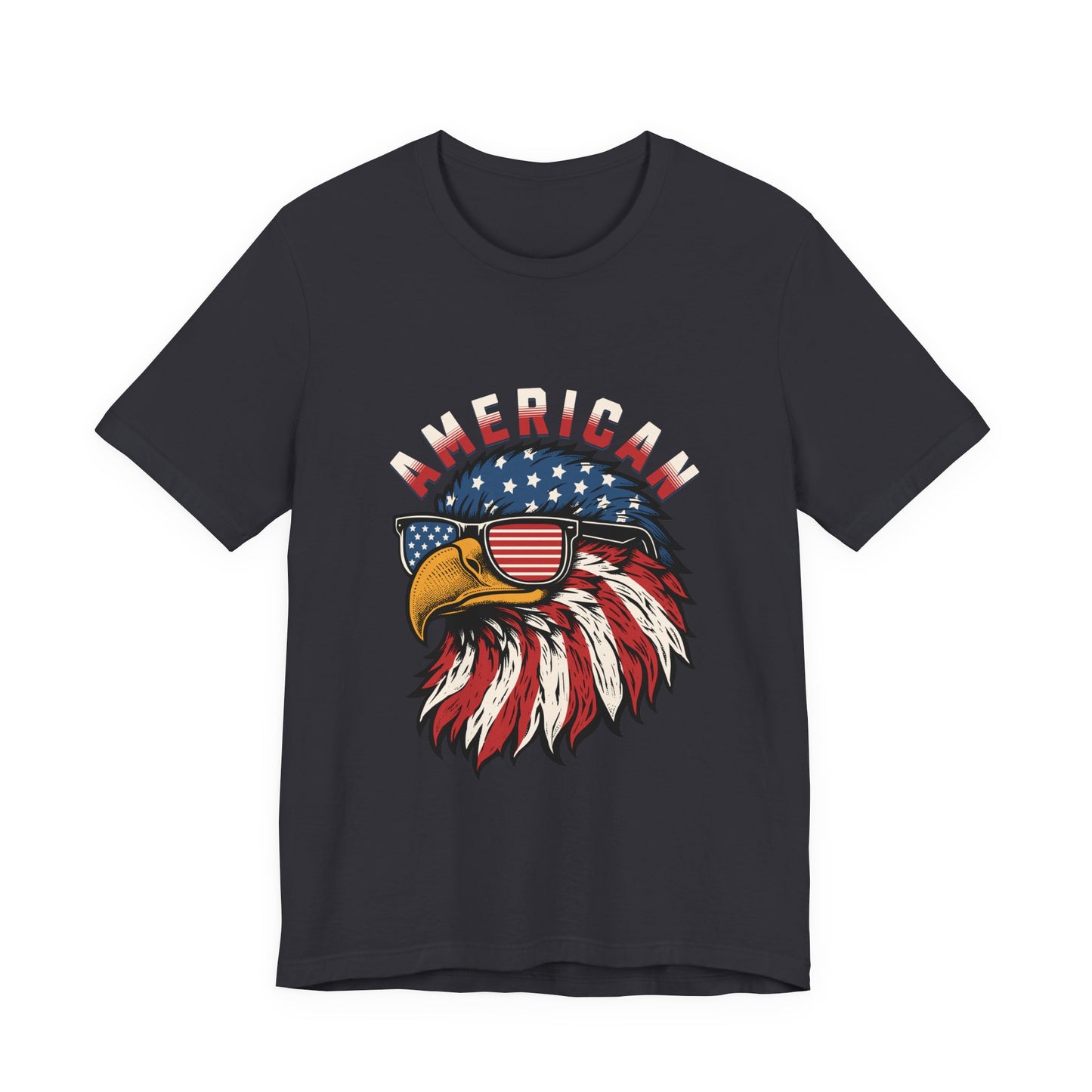 American Eagle Graphic Tee, Patriotic T-Shirt, Unisex Short Sleeve Top, Summer Casual Wear, Fourth of July Shirt, Eagle Lover Gift
