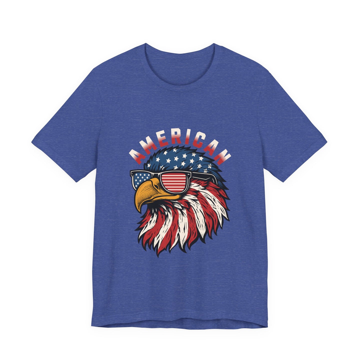 American Eagle Graphic Tee, Patriotic T-Shirt, Unisex Short Sleeve Top, Summer Casual Wear, Fourth of July Shirt, Eagle Lover Gift