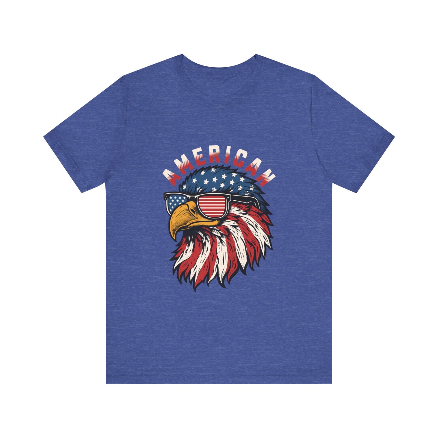 American Eagle Graphic Tee, Patriotic T-Shirt, Unisex Short Sleeve Top, Summer Casual Wear, Fourth of July Shirt, Eagle Lover Gift