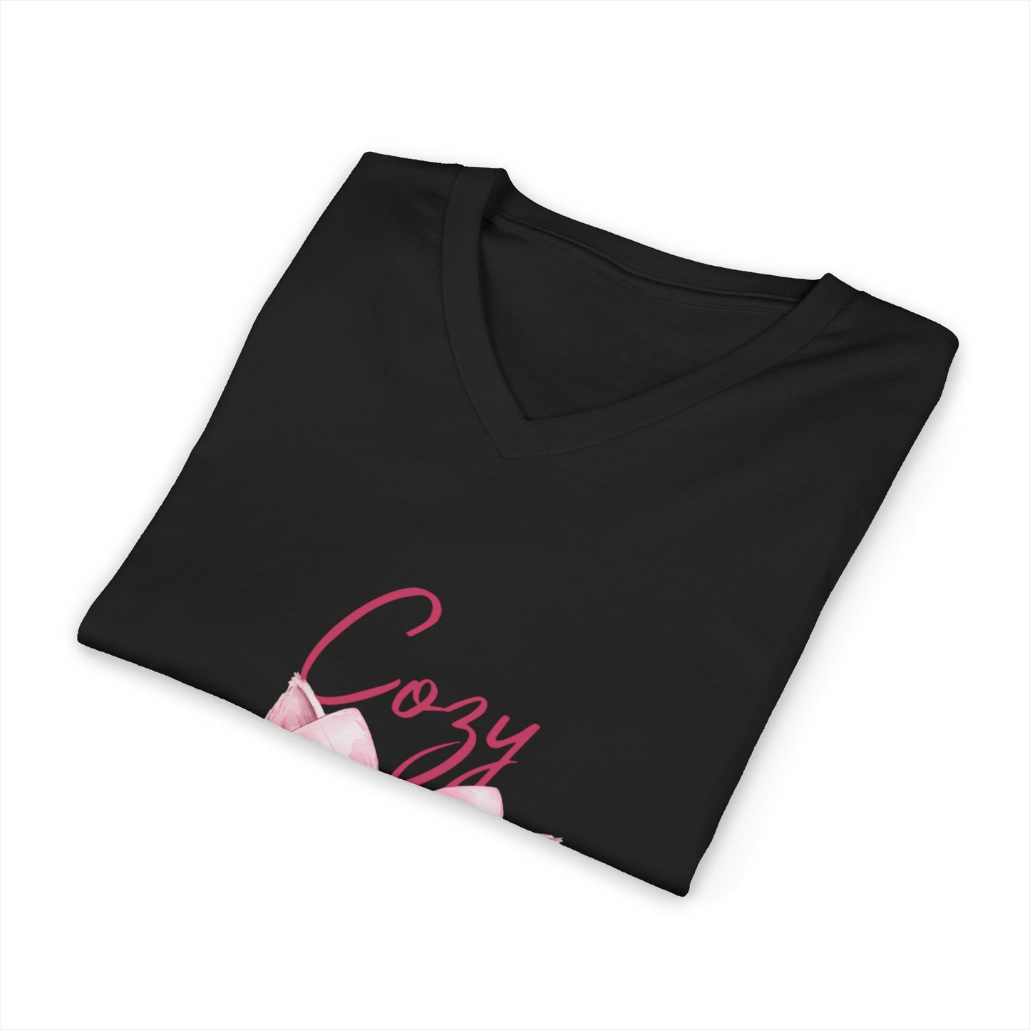 Cozy Cat Queen V-Neck Tee, Cat Lovers Shirt, Cute Top for Pet Owners, Gift for Cat Lovers, Cozy Apparel, Cat Mom Shirt