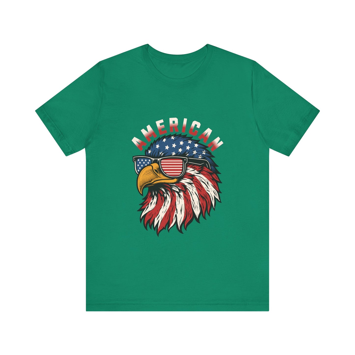 American Eagle Graphic Tee, Patriotic T-Shirt, Unisex Short Sleeve Top, Summer Casual Wear, Fourth of July Shirt, Eagle Lover Gift