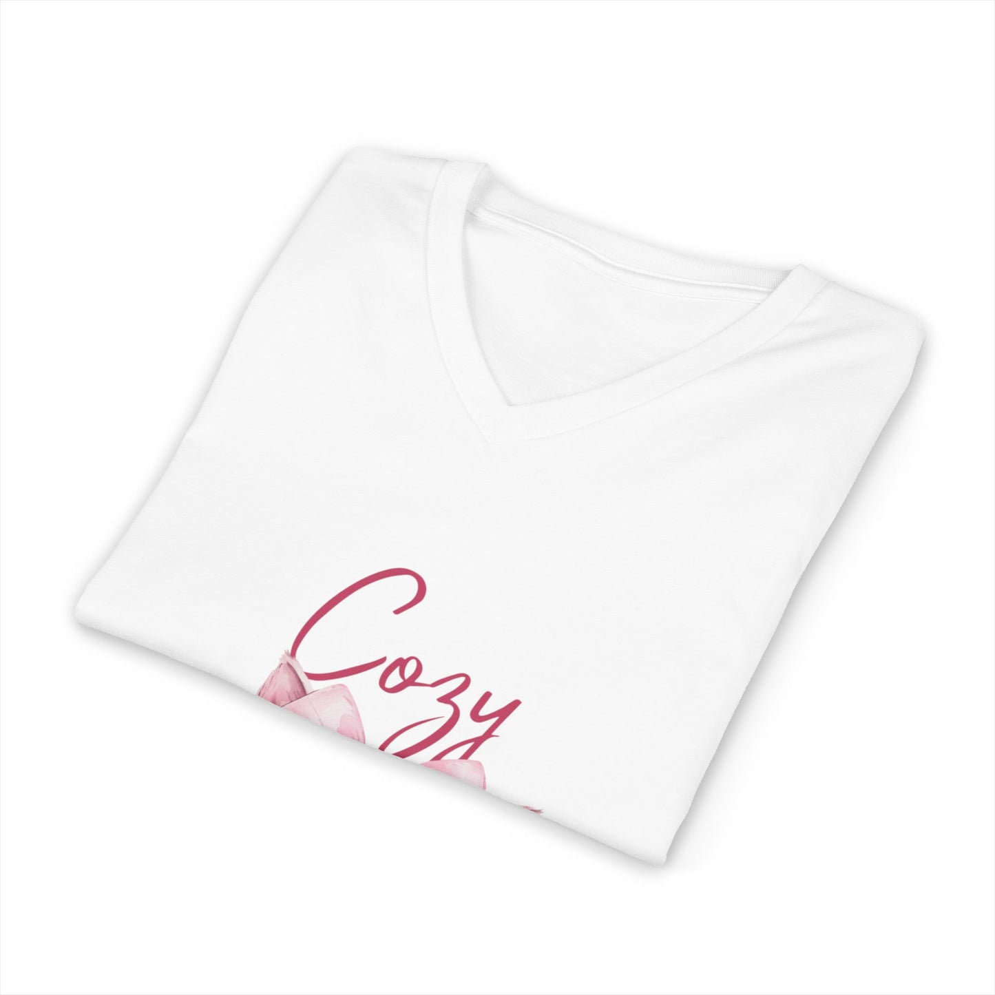 Cozy Cat Queen V-Neck Tee, Cat Lovers Shirt, Cute Top for Pet Owners, Gift for Cat Lovers, Cozy Apparel, Cat Mom Shirt