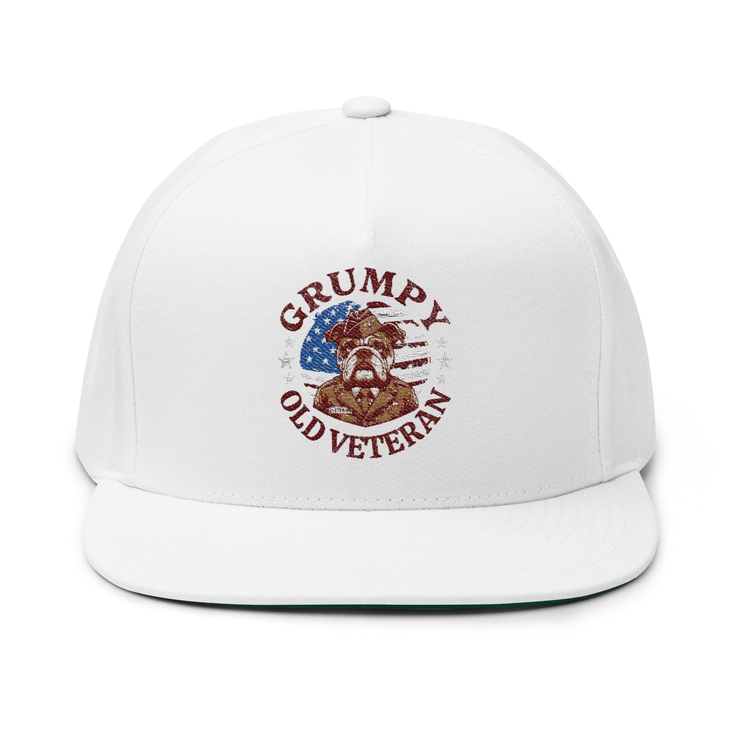 Grumpy Old Veteran Snapback Cap | Embroidered Hat for Veterans | Military Gifts | Dad Hat | Patriotic Apparel | Custom Caps