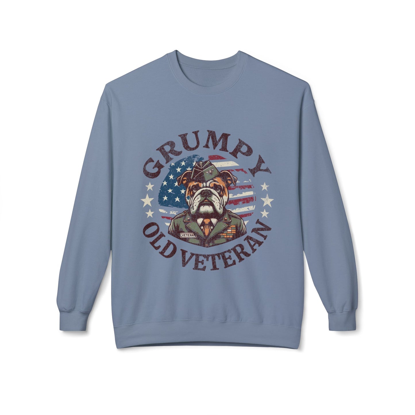 Grumpy Old Veteran Sweatshirt, Cozy Gift for Veterans, Patriotic Apparel, Casual Wear, Holiday Gift Ideas