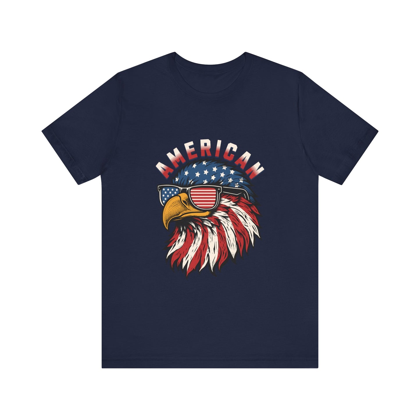 American Eagle Graphic Tee, Patriotic T-Shirt, Unisex Short Sleeve Top, Summer Casual Wear, Fourth of July Shirt, Eagle Lover Gift