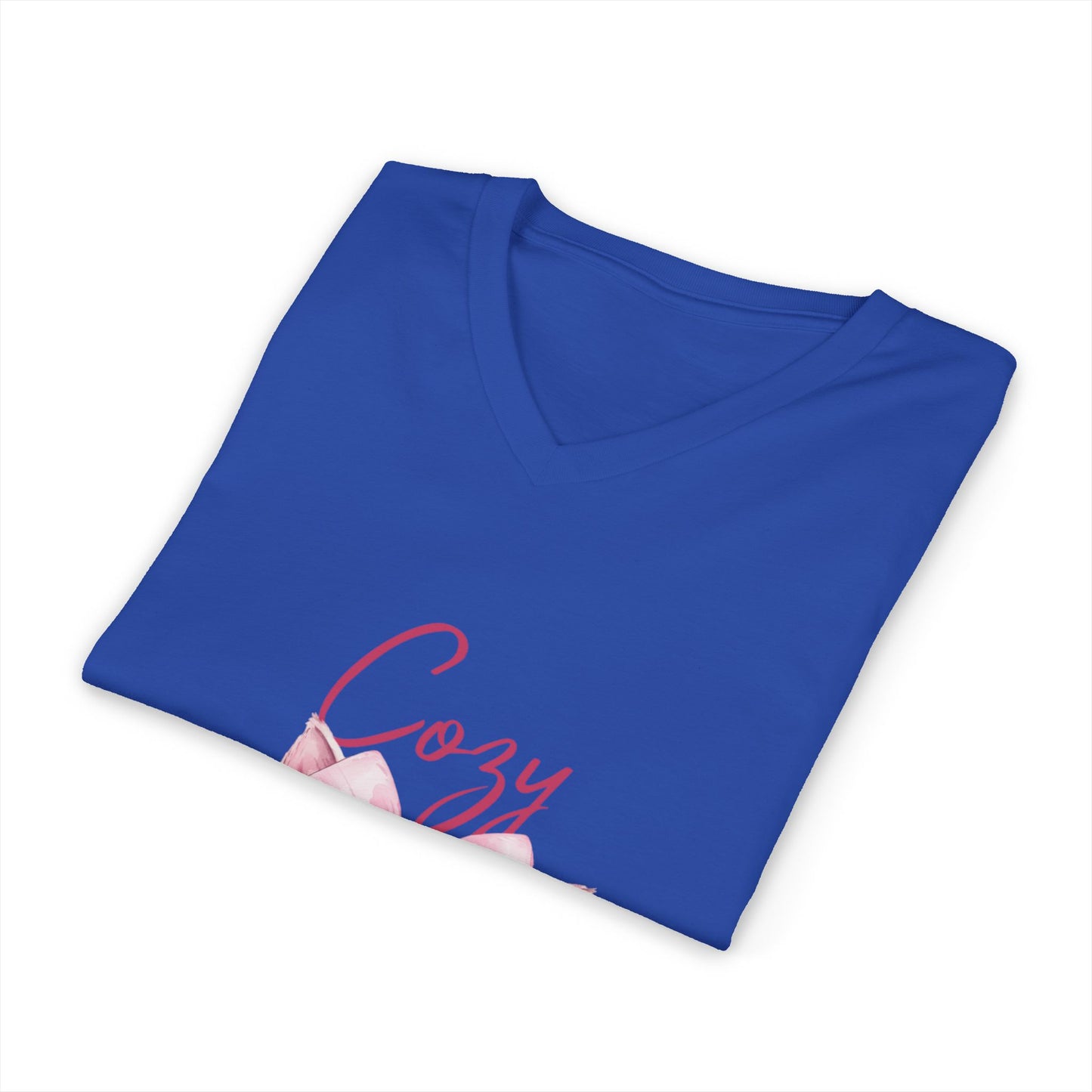 Cozy Cat Queen V-Neck Tee, Cat Lovers Shirt, Cute Top for Pet Owners, Gift for Cat Lovers, Cozy Apparel, Cat Mom Shirt