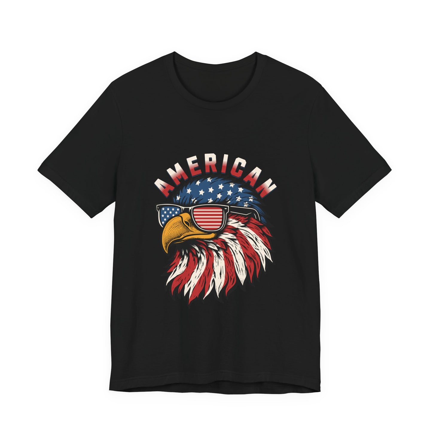 American Eagle Graphic Tee, Patriotic T-Shirt, Unisex Short Sleeve Top, Summer Casual Wear, Fourth of July Shirt, Eagle Lover Gift