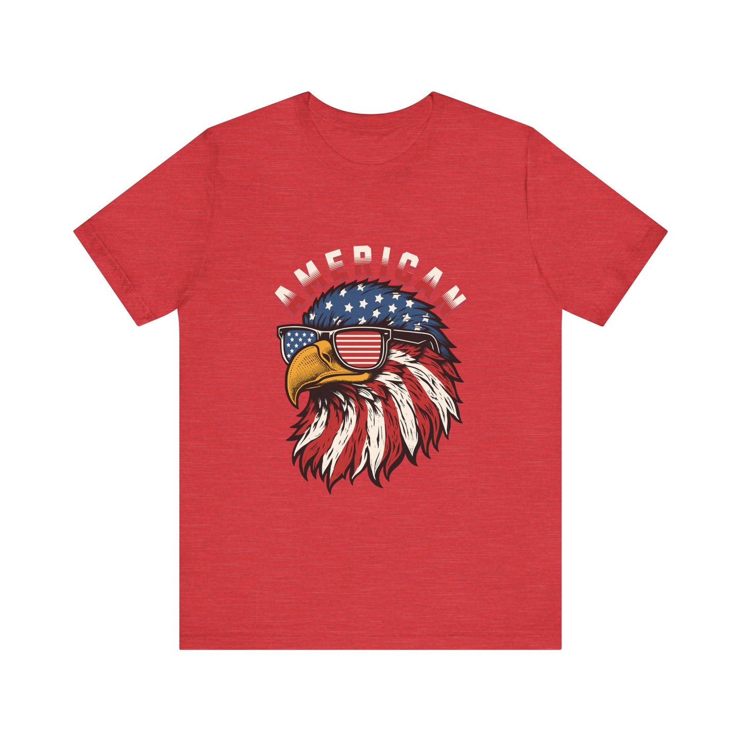 American Eagle Graphic Tee, Patriotic T-Shirt, Unisex Short Sleeve Top, Summer Casual Wear, Fourth of July Shirt, Eagle Lover Gift