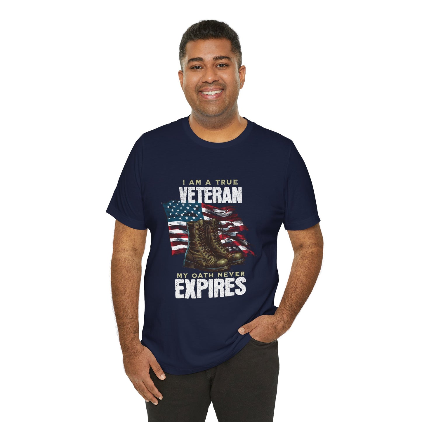 Veteran Tribute Tee, Unisex Military Shirt, Patriotic Short Sleeve T-Shirt, Gift for Veterans, Oath Never Expires Apparel