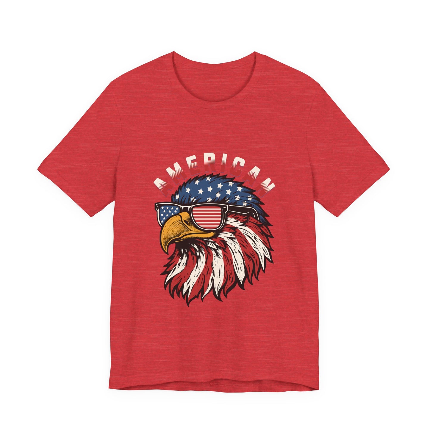 American Eagle Graphic Tee, Patriotic T-Shirt, Unisex Short Sleeve Top, Summer Casual Wear, Fourth of July Shirt, Eagle Lover Gift
