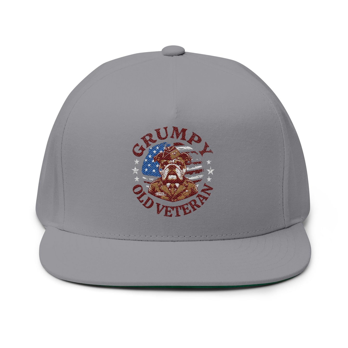 Grumpy Old Veteran Snapback Cap | Embroidered Hat for Veterans | Military Gifts | Dad Hat | Patriotic Apparel | Custom Caps