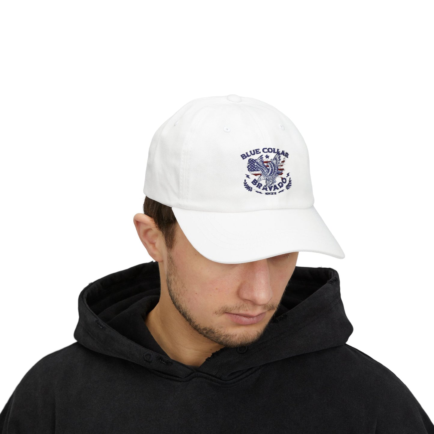 Classic Dad Cap - Blue Collar Bravado, Casual Style for Father's Day, Gift for Dads, Summer Accessory, Everyday Fashion