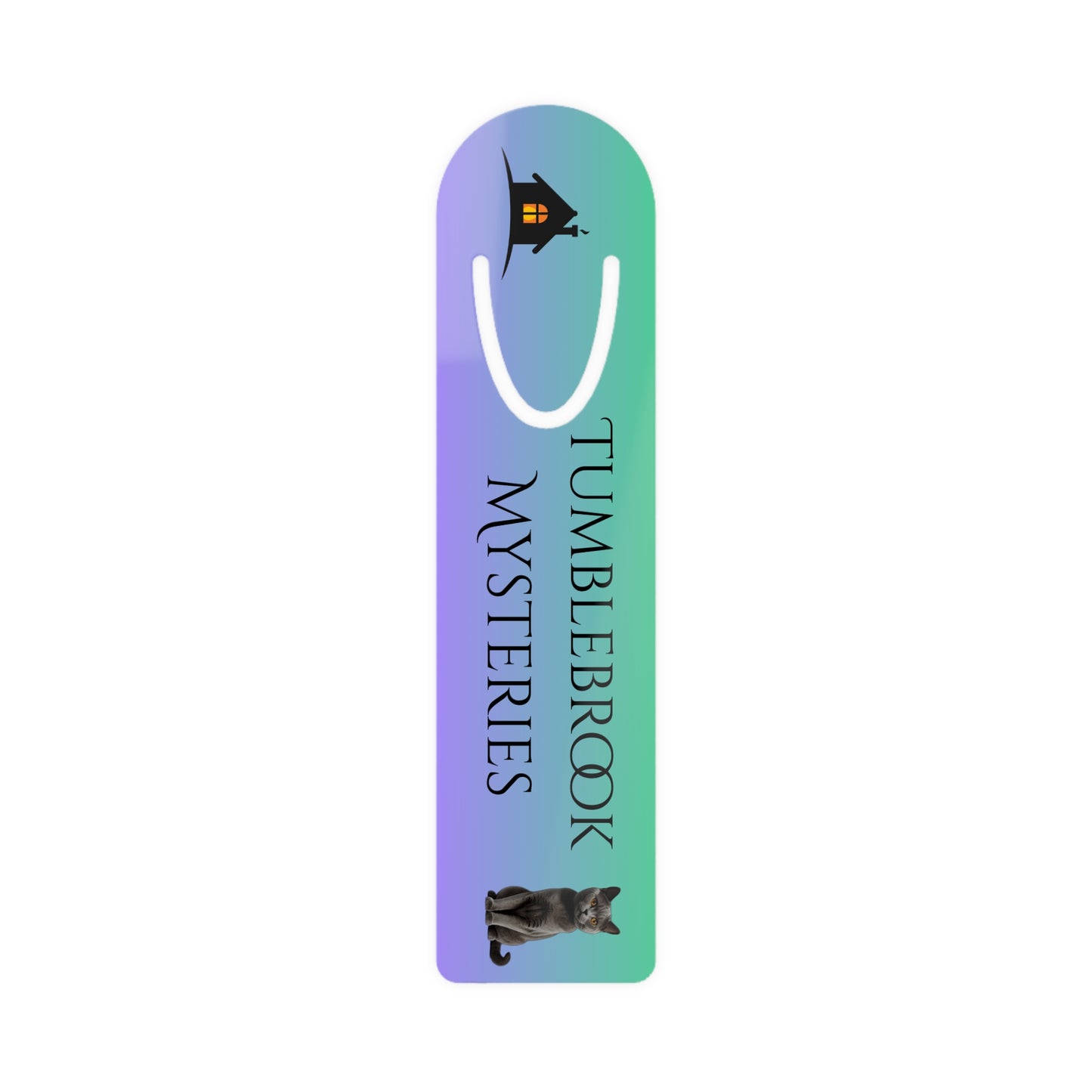 Tumbler Bookmark for Book Lovers, Tumblebrook Mysteries Design, Cat Lovers Gift, Reading Accessories, Unique and Stylish