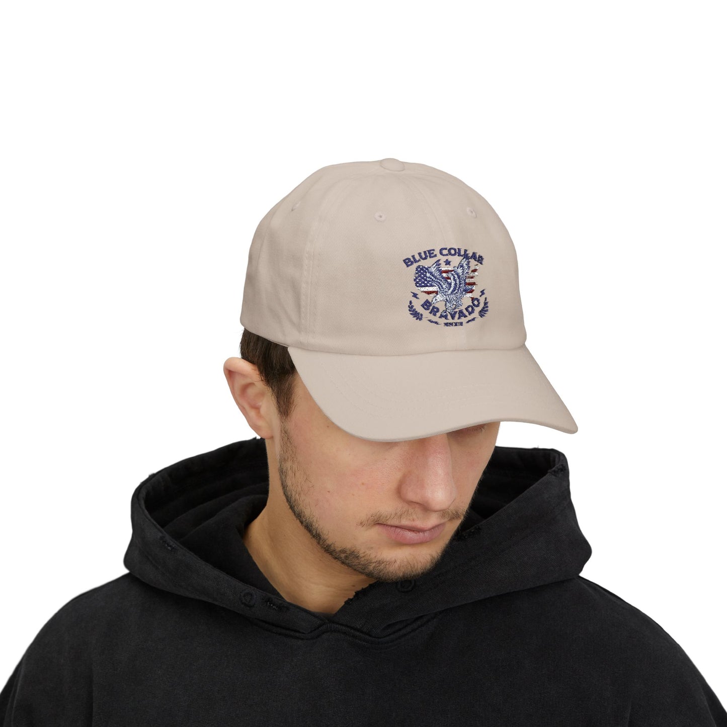 Classic Dad Cap - Blue Collar Bravado, Casual Style for Father's Day, Gift for Dads, Summer Accessory, Everyday Fashion