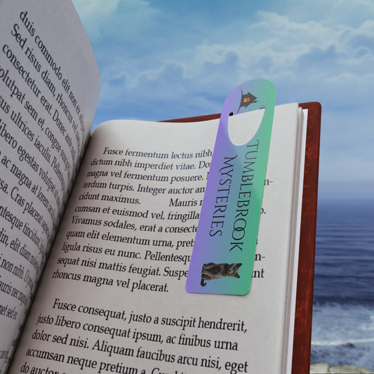 Tumbler Bookmark for Book Lovers, Tumblebrook Mysteries Design, Cat Lovers Gift, Reading Accessories, Unique and Stylish