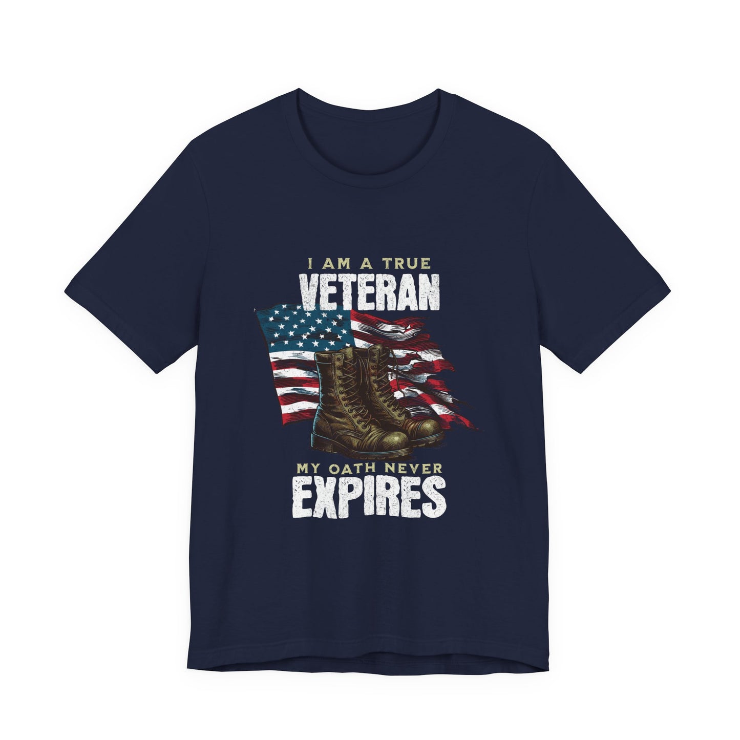 Veteran Tribute Tee, Unisex Military Shirt, Patriotic Short Sleeve T-Shirt, Gift for Veterans, Oath Never Expires Apparel
