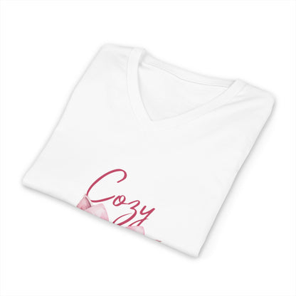 Cozy Cat Queen V-Neck Tee, Cat Lovers Shirt, Cute Top for Pet Owners, Gift for Cat Lovers, Cozy Apparel, Cat Mom Shirt