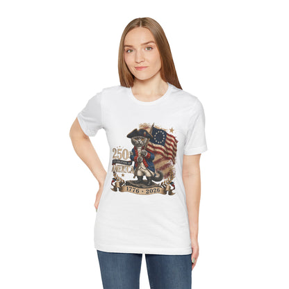 250th America Bicentennial Cat Tee — 1776–2026 Patriotic Flag T‑Shirt