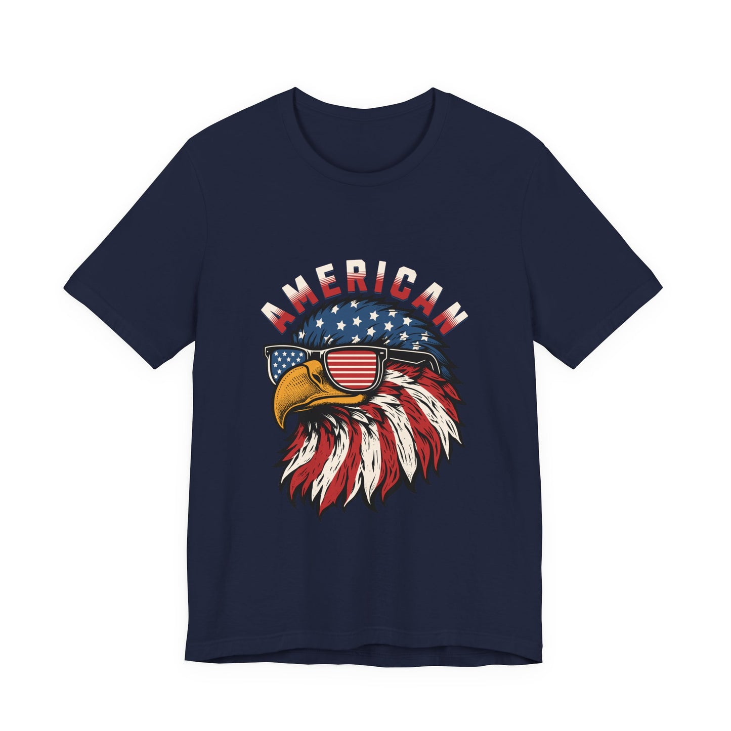 American Eagle Graphic Tee, Patriotic T-Shirt, Unisex Short Sleeve Top, Summer Casual Wear, Fourth of July Shirt, Eagle Lover Gift