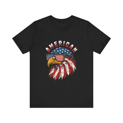 American Eagle Graphic Tee, Patriotic T-Shirt, Unisex Short Sleeve Top, Summer Casual Wear, Fourth of July Shirt, Eagle Lover Gift