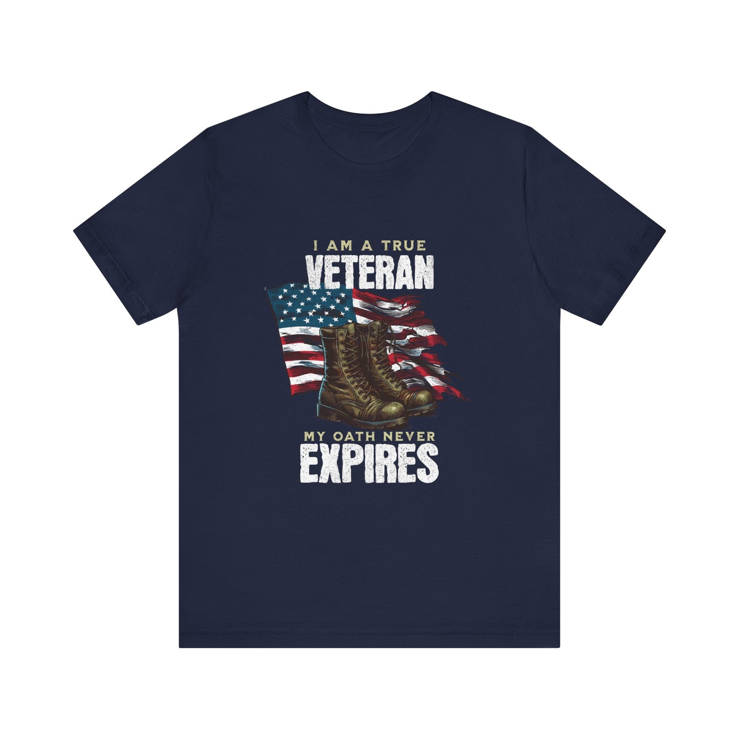 Veteran Tribute Tee, Unisex Military Shirt, Patriotic Short Sleeve T-Shirt, Gift for Veterans, Oath Never Expires Apparel