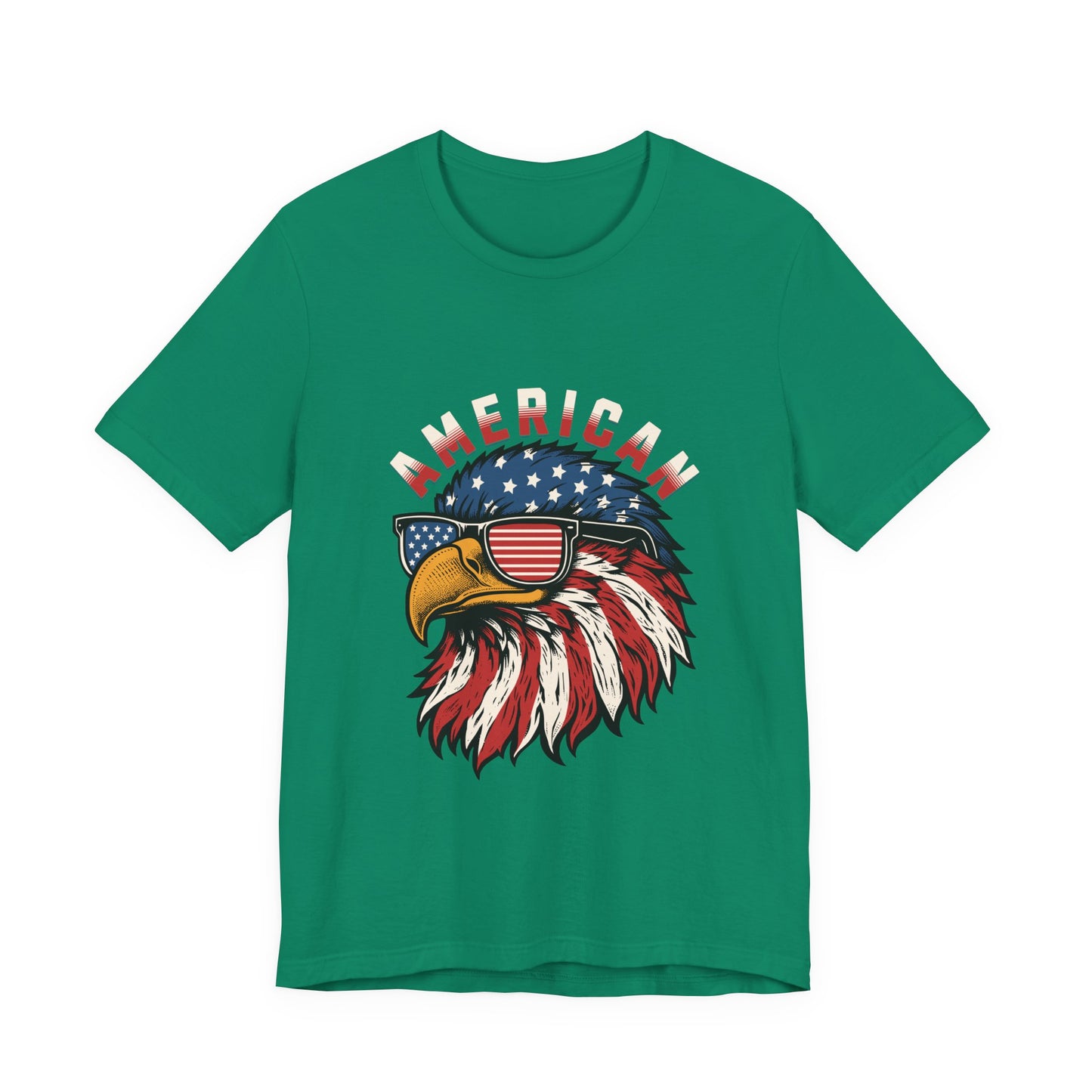 American Eagle Graphic Tee, Patriotic T-Shirt, Unisex Short Sleeve Top, Summer Casual Wear, Fourth of July Shirt, Eagle Lover Gift